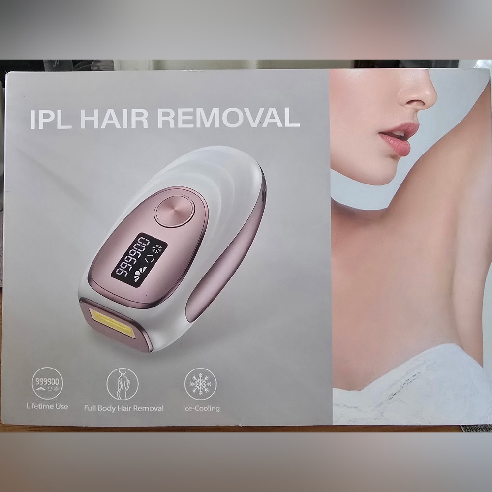 IPL Hair Removal Device - White and Pink